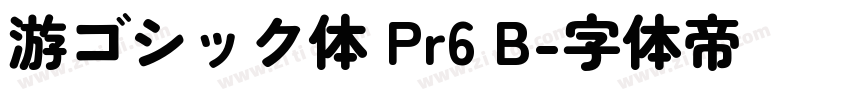 游ゴシック体 Pr6 B字体转换